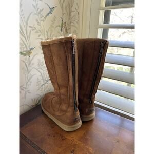 100% Authentic Ugg Australia Camel F3008H Tall Sheep Skin Boots Size 7
